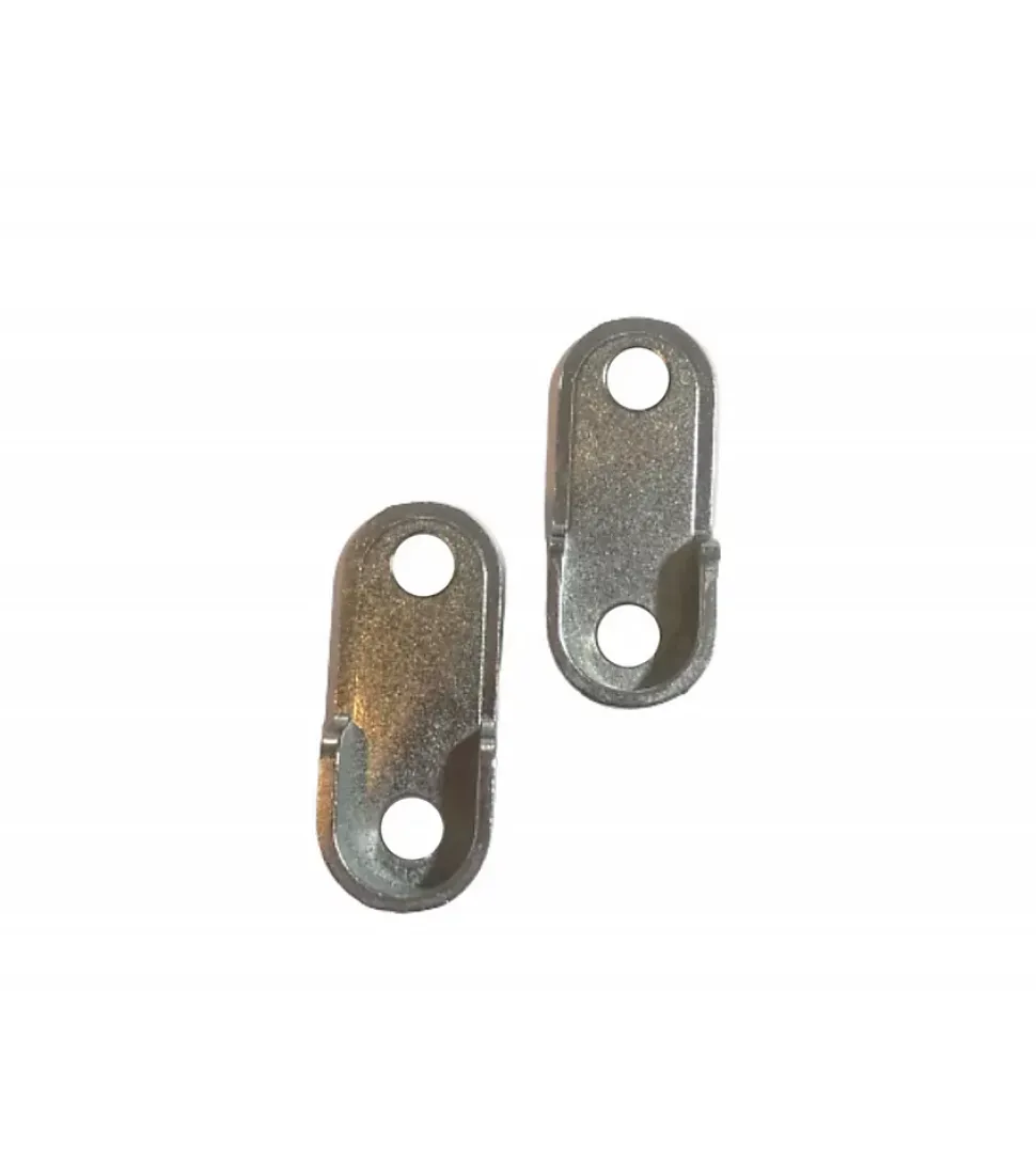 Paire Support de Naissance Ovale Aluminium - Tringle Penderie diamètre 16 mm
