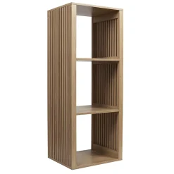 PAJAN - Rangement 3 Cases Effet Bois avec Tasseaux