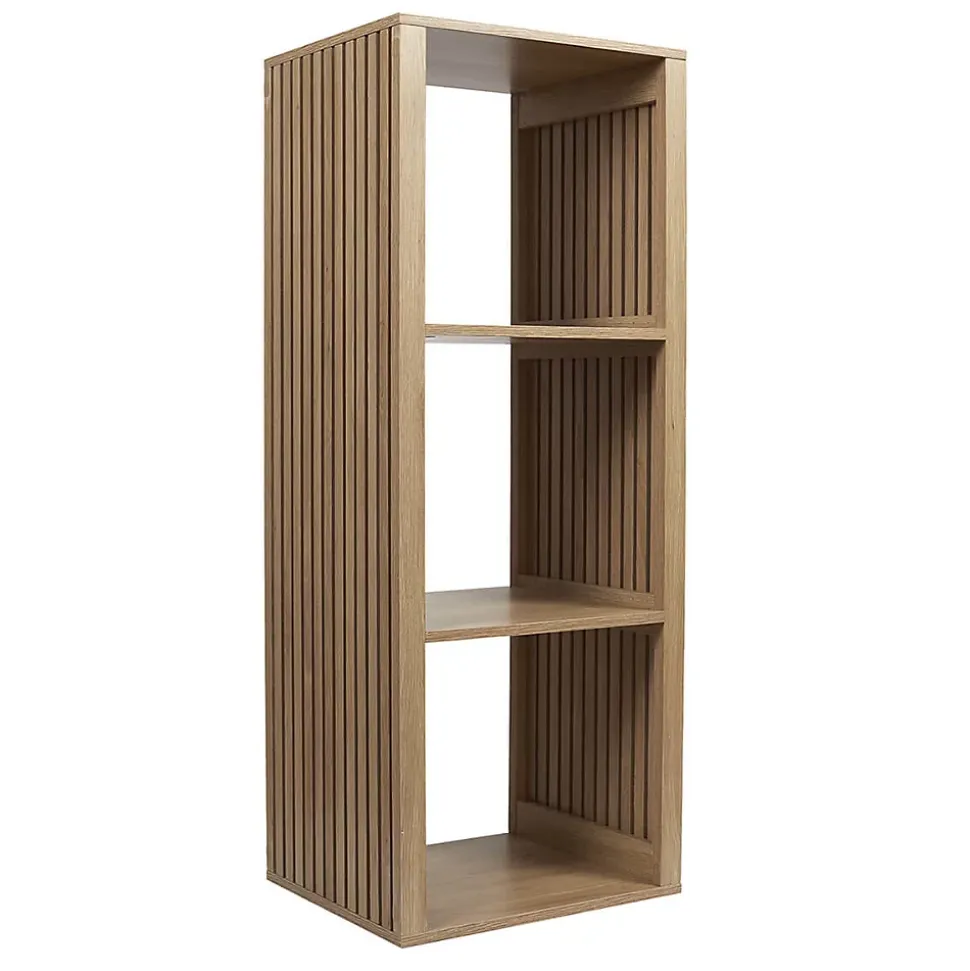 PAJAN - Rangement 3 Cases Effet Bois avec Tasseaux