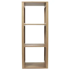 PAJAN - Rangement 3 Cases Effet Bois avec Tasseaux
