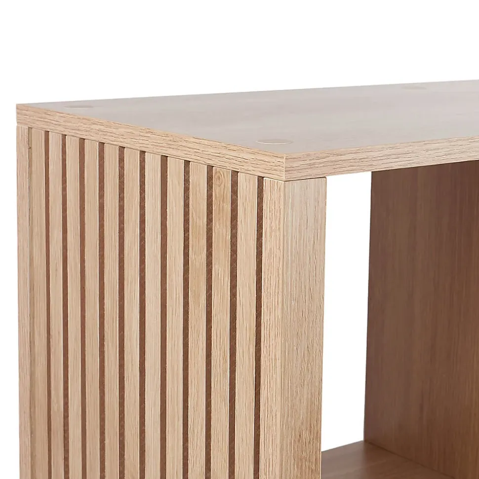 PAJAN - Rangement 9 Cases Effet Bois avec Tasseaux