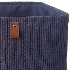 Panier carré en velours bleu marine Mixxit