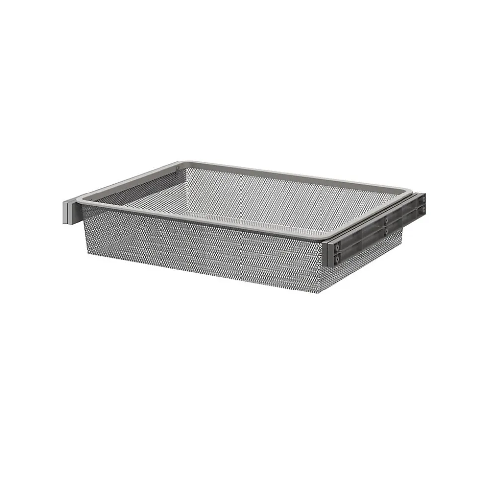 Panier coulissant filaire en acier gris GoodHome Atomia L. 71,4 x P. 51 cm