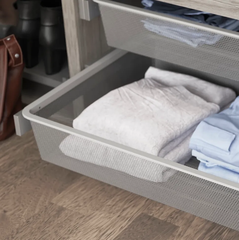 Panier coulissant filaire en acier gris GoodHome Atomia L. 71,4 x P. 51 cm