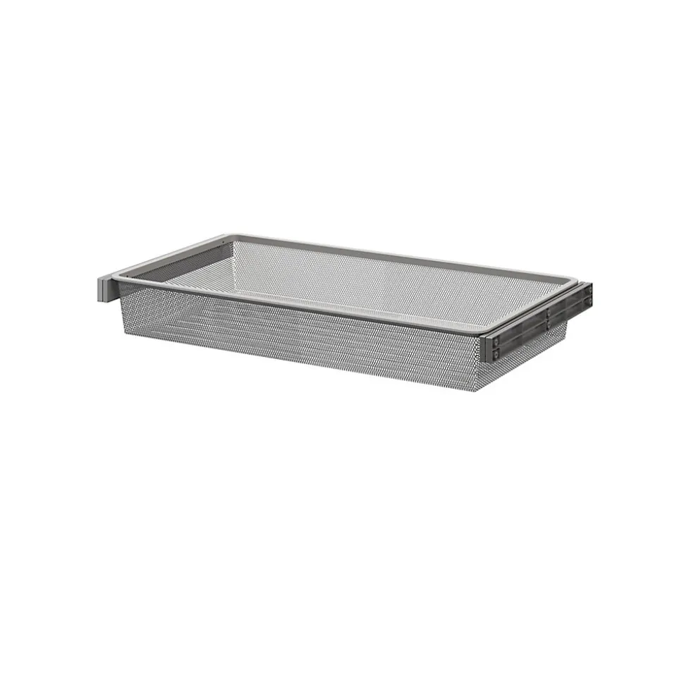 Panier coulissant filaire en acier gris GoodHome Atomia L. 96,4 x P. 51 cm