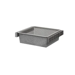 Panier coulissant filaire en acier gris GoodHome Atomia L. 46,4 x P. 40 cm