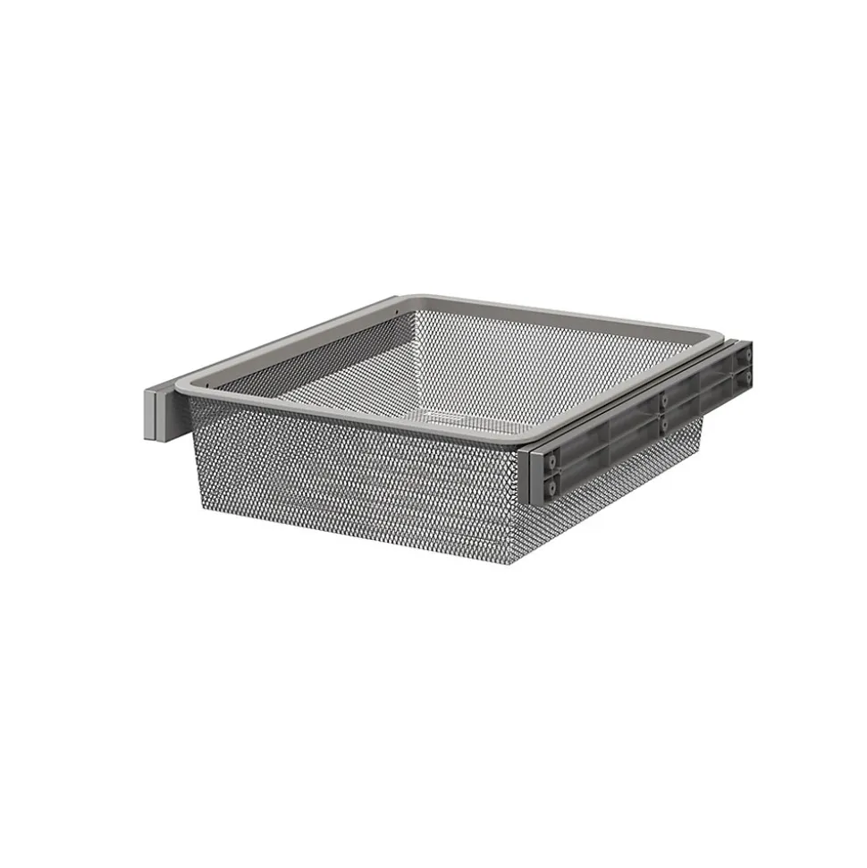 Panier coulissant filaire en acier gris GoodHome Atomia L. 46,4 x P. 51 cm