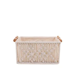 Panier déco macramé 25x15cm, Sior