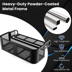 Panier de Chargement Arriere pour VTT Panier de Rack Cadre Metallique en Maille et Charge 25KG