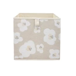 Panier de rangement carré motif fleurs topo Mixxit Box & Beyond
