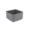 Panier de rangement carré en feutre gris, taille S Box & Beyond