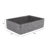 Panier de rangement carré en feutre gris, taille L Box & Beyond
