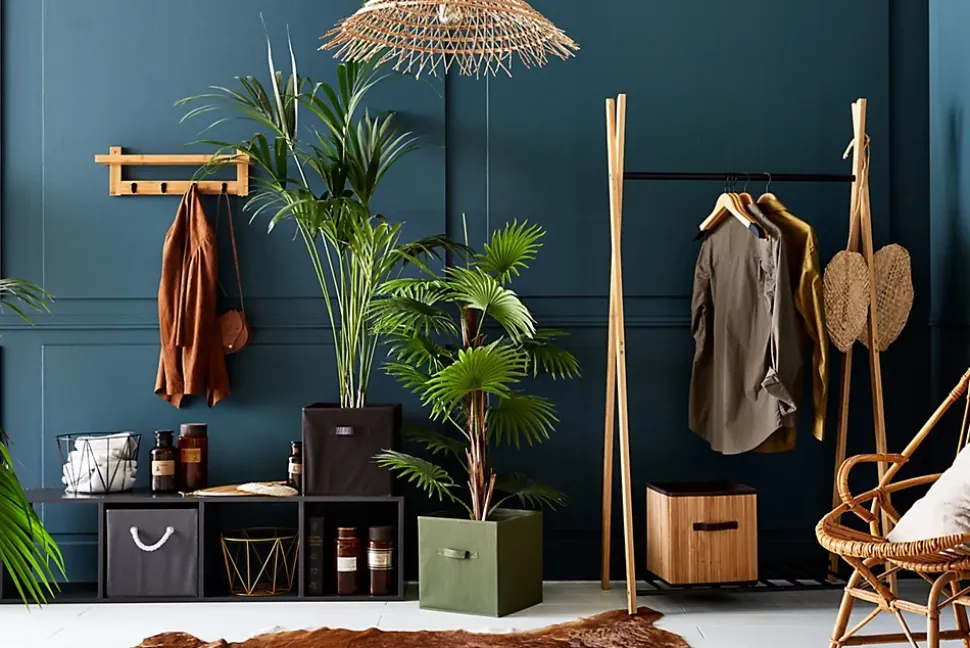 Panier de rangement cube Hanoi bambou
