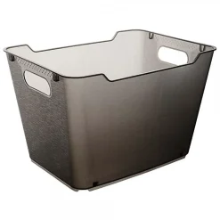 Panier de rangement design transparent 20 l - Gris