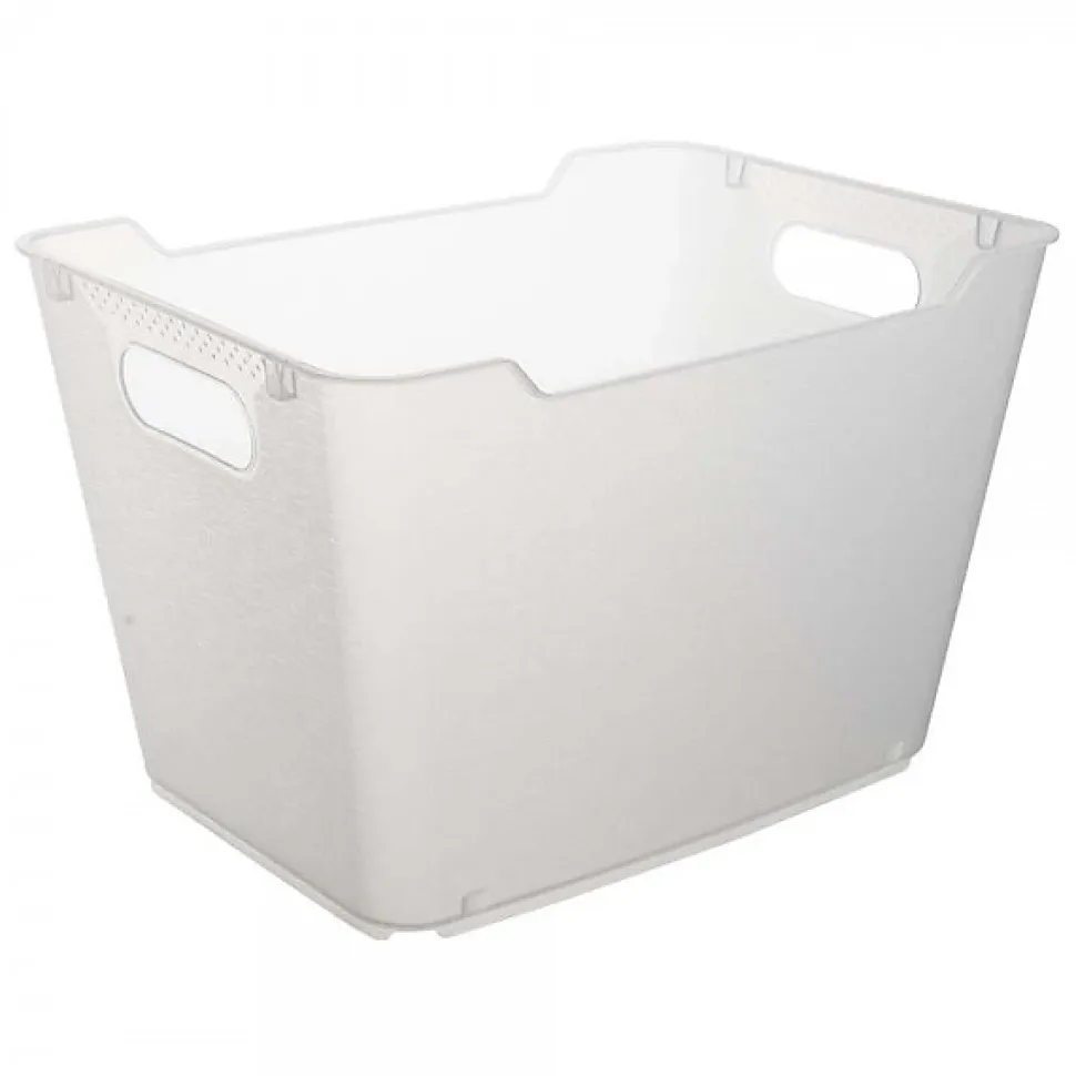 Panier de rangement design transparent 20 l - Naturel