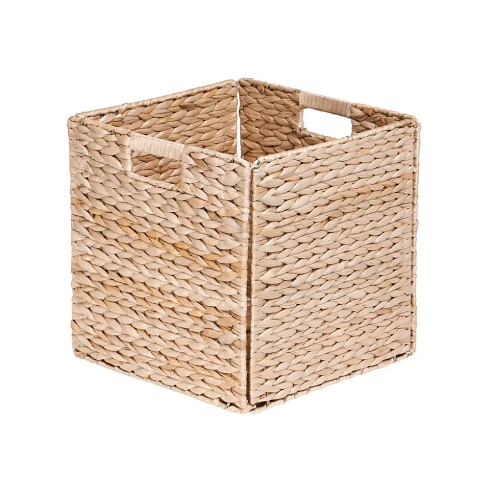 Panier de rangement en jacinthe naturelle 31 x 31 x 31 cm