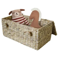 Panier de rangement en jonc de mer naturel 32 x 17 x 15 cm