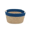 Panier de rangement en jonc de mer bleu M Box & Beyond Milo
