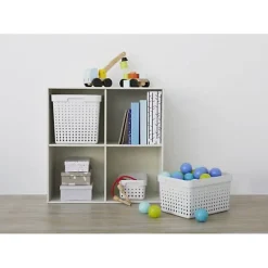 Panier de rangement en Plastique Recyclé L - Noir