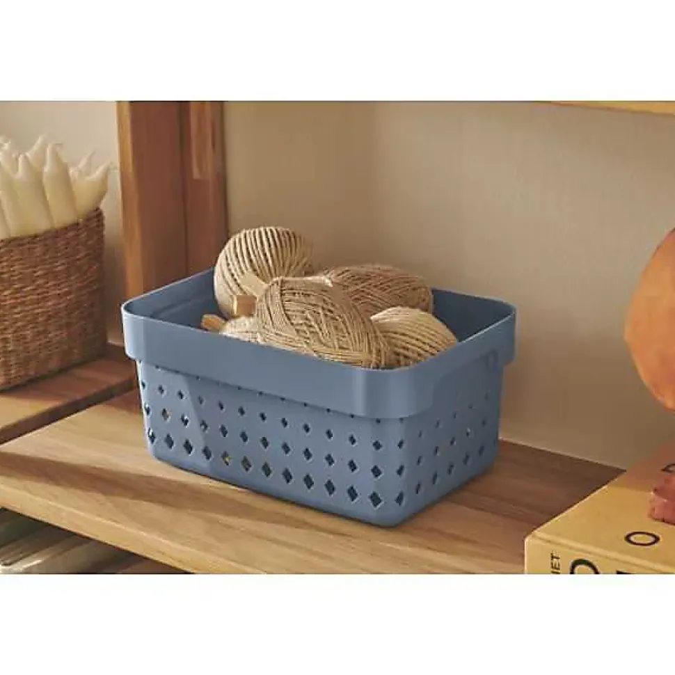 Panier de rangement en Plastique Recyclé L - Noir