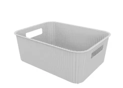 Panier de rangement en plastique blanc cassé Vibes 10L