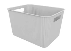 Panier de rangement en plastique blanc cassé Vibes 14L