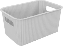 Panier de rangement en plastique blanc cassé Vibes 4L