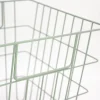 Panier de rangement filaire carré en métal vert