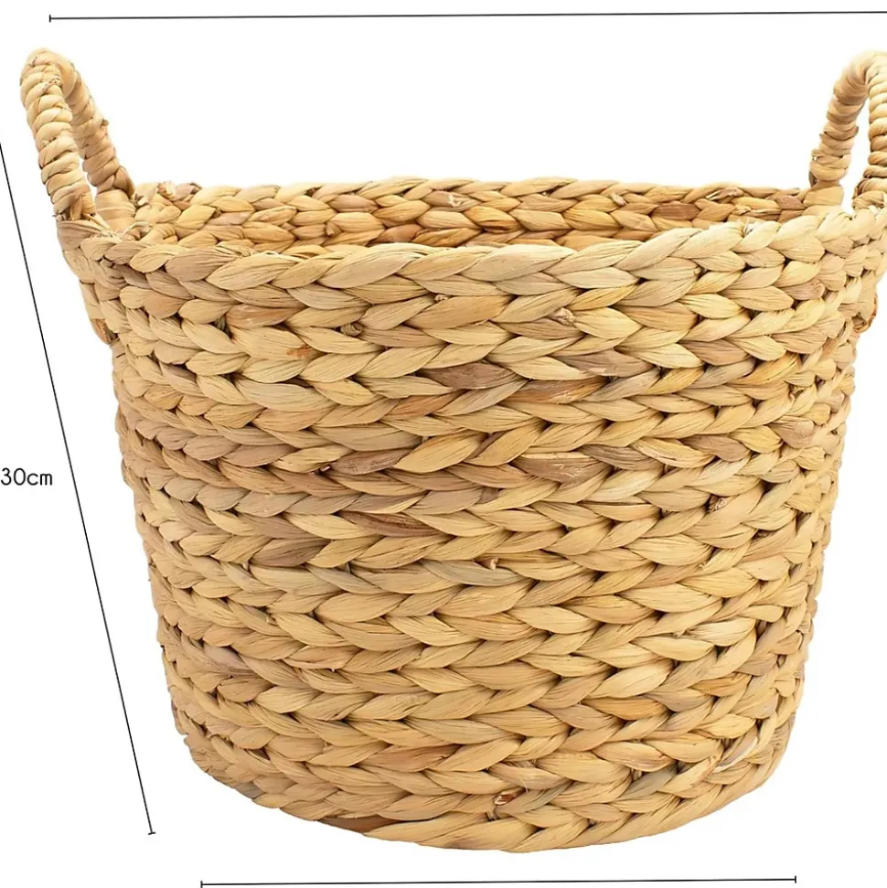 Panier de rangement jacinthe d'eau naturelle 26 x 34,5 x 30 cm