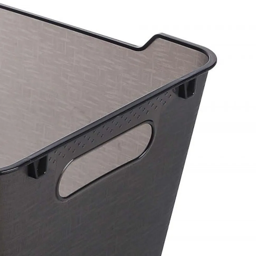 Panier de rangement élégant transparent 12 litres - Gris