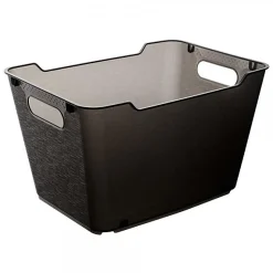 Panier de rangement élégant transparent 12 litres - Gris
