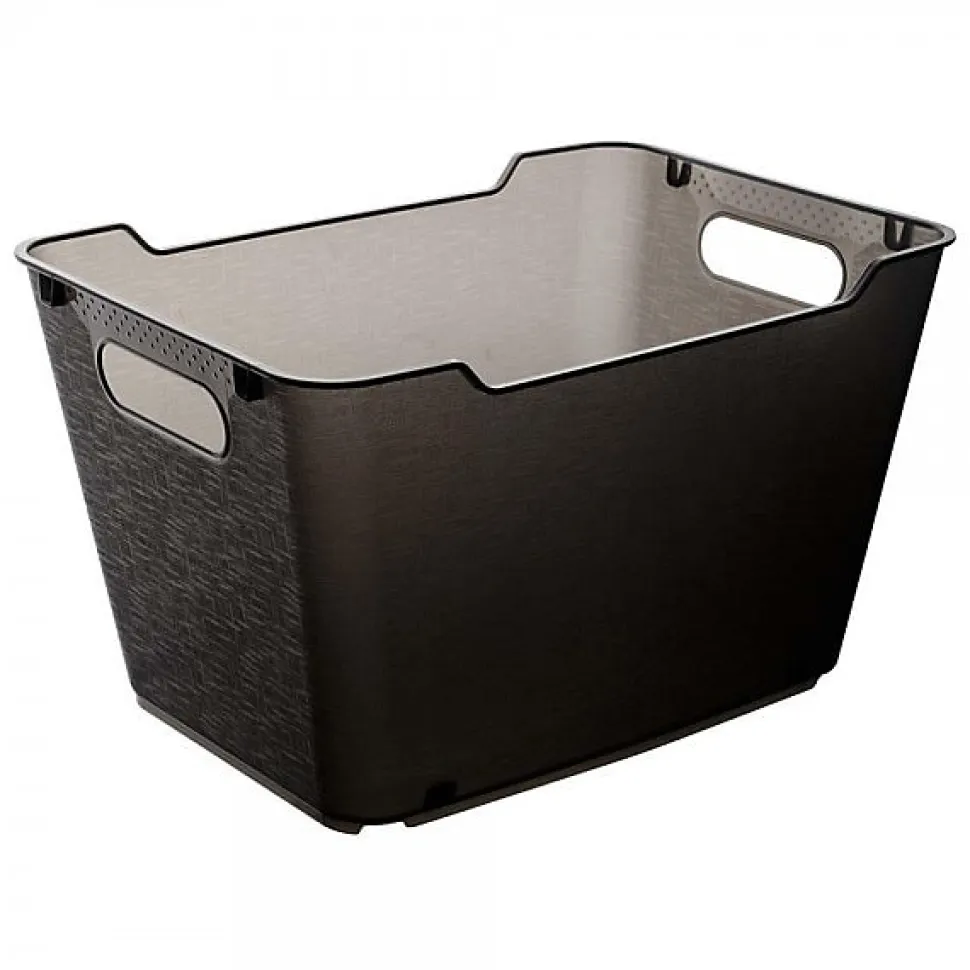 Panier de rangement élégant transparent 12 litres - Gris