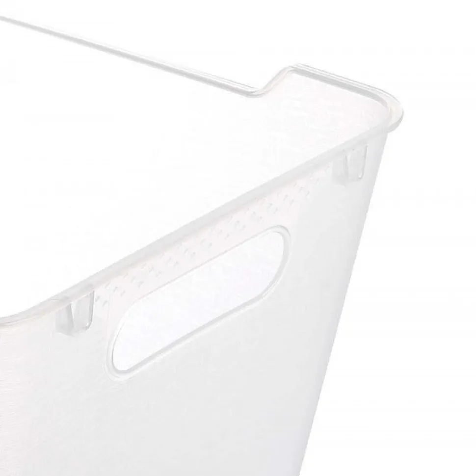 Panier de rangement élégant transparent 12 litres - Naturel