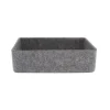 Panier de rangement rectangle en feutre gris, taille M Box & Beyond
