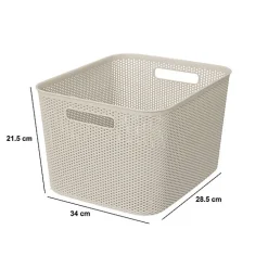 Panier en crochet Crochy 19L lin - Beige lin- 5five