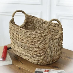 Panier en Jacinthe d'eau avec poignées - L36xP19xH22