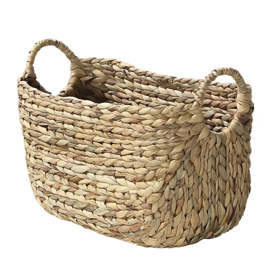 Panier en Jacinthe d'eau avec poignées - L36xP19xH22