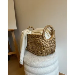 Panier en Jacinthe d'eau avec poignées - L36xP19xH22