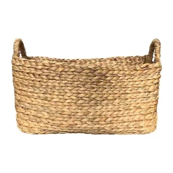 Panier en Jacinthe d'eau avec poignées - L46xP27xH27
