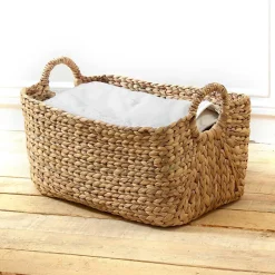 Panier en Jacinthe d'eau avec poignées - L46xP27xH27
