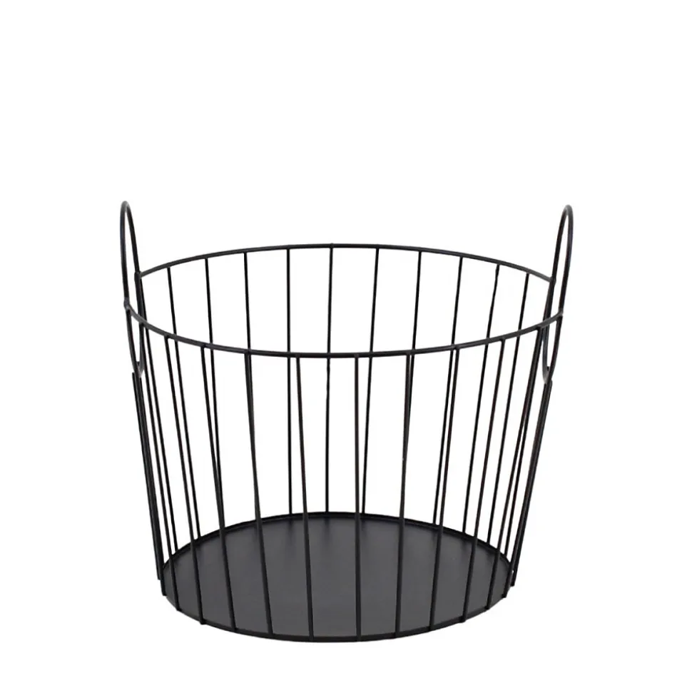 Panier en métal noir 27x23cm, Dario