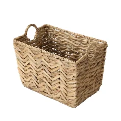 Panier haut en jacinthe d'eau - L46cm x H32 cm