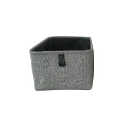 Panier réctangulaire gris Ornami Justin taille L