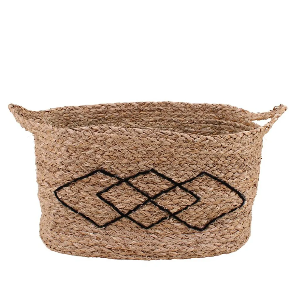 Panier rectangulaire en fibres naturelles 38x26cm
