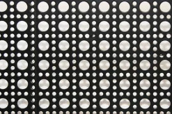 Panier rectangulaire en métal motif cannage noir taille L