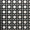 Panier rectangulaire en métal motif cannage noir taille M