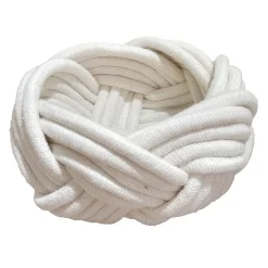 Panier rond beige en coton tissé et intissé Norasia