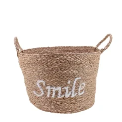 Panier rond brodé