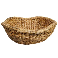 Panier rond corbeille à fruits 42 cm tissé en jacinthe d'eau - COVE
