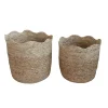 Panier rond en fibres naturelle Ornami Corolle vendu par 2
